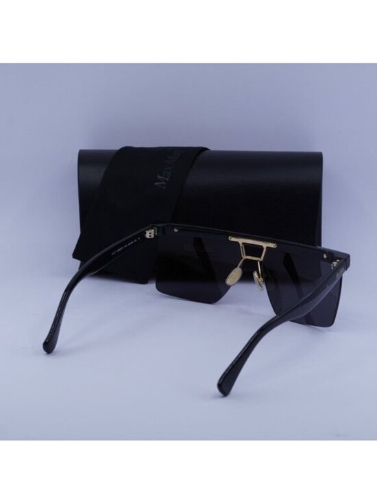 Max Mara MM0072 01A Square Sunglasses - Black/Smoke main image 5
